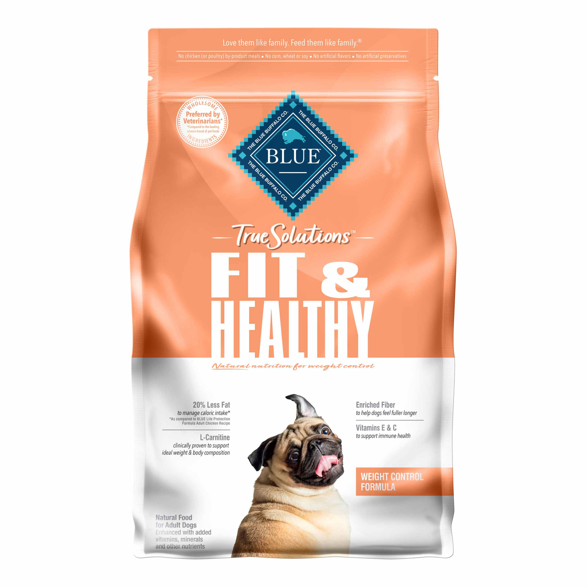 Blue Buffalo Blue True Solutions Dog Food, Fit & Healthy, Weight Control Formula - 4 lbs (1.8 kg)
