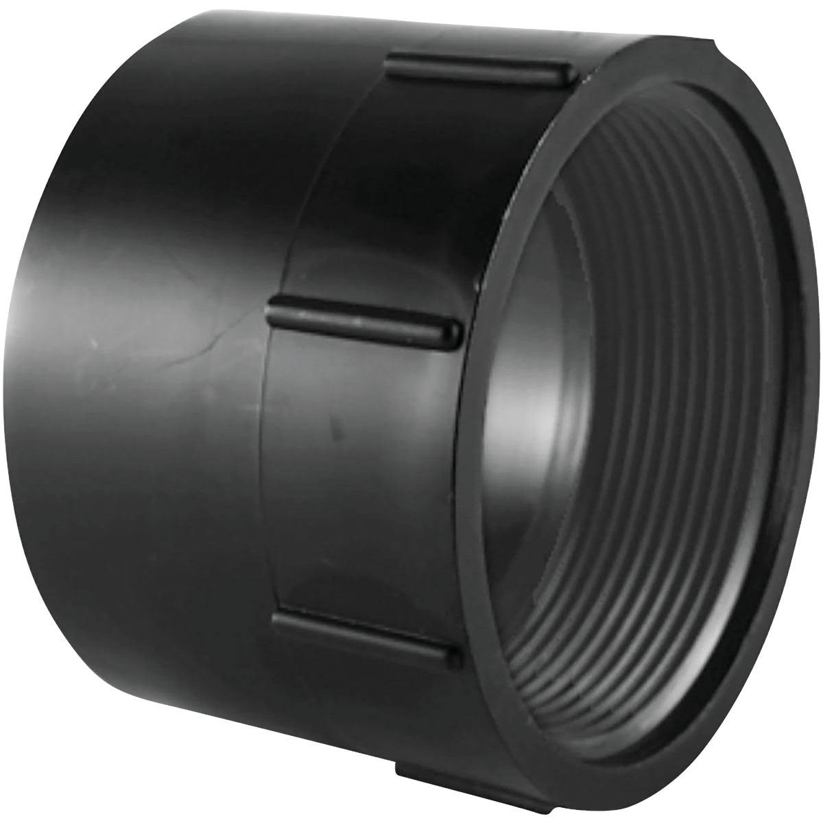 Charlotte Pipe ABS001010800HA Abs/Dwv Pipe Adapter - Black, 2"