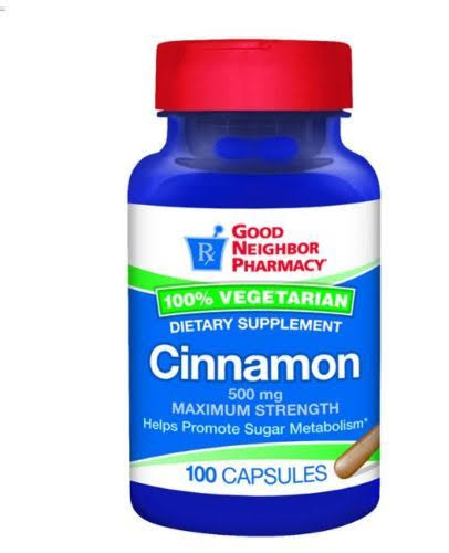 GNP Maximum Strength Cinnamon 500mg Supplement 100 Count