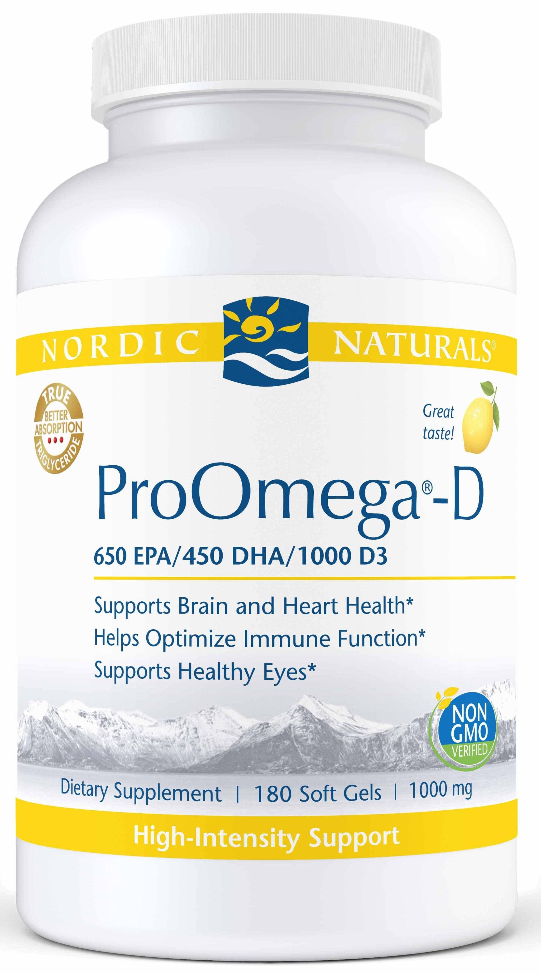 Nordic Naturals-Pro Omega-D Supplement - 1000mg, 180ct
