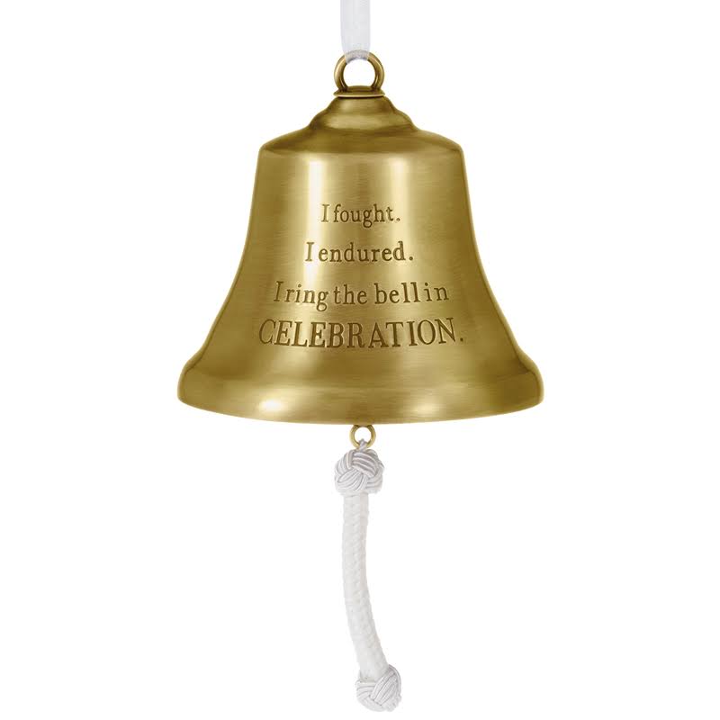Hallmark Christmas Ornament 2021 Cancer Survivor's Bell, Metal