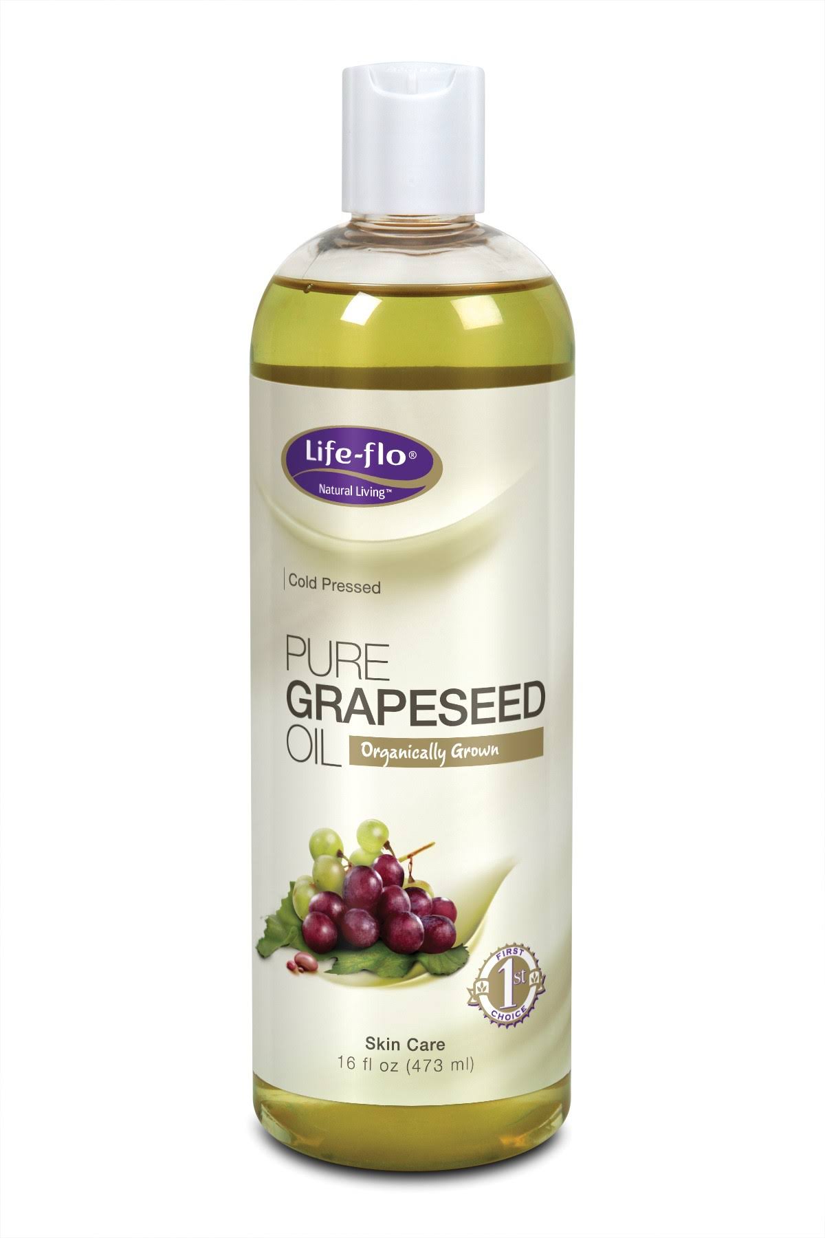 Life-flo Pure Grapeseed Oil - Organic, 16oz