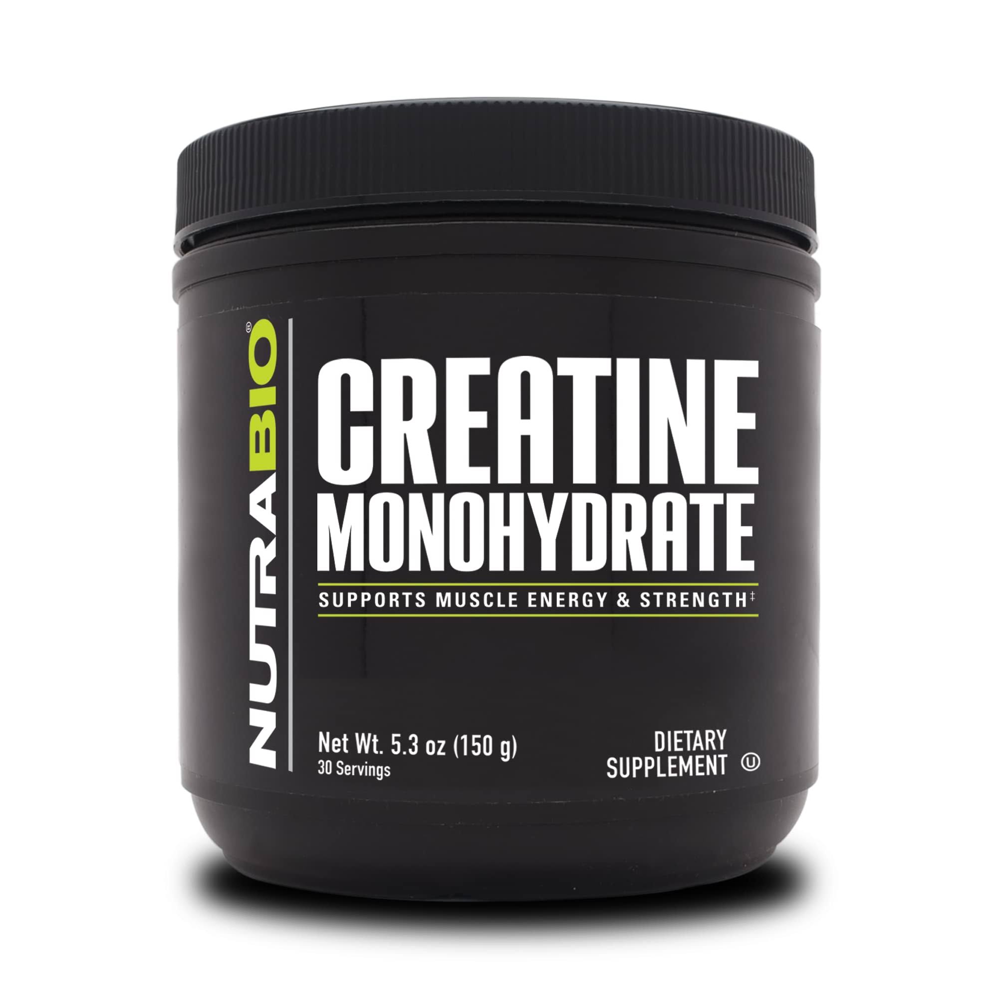 NutraBio 100% Pure Creatine Monohydrate | Creatine | 150 Grams - Unflavored
