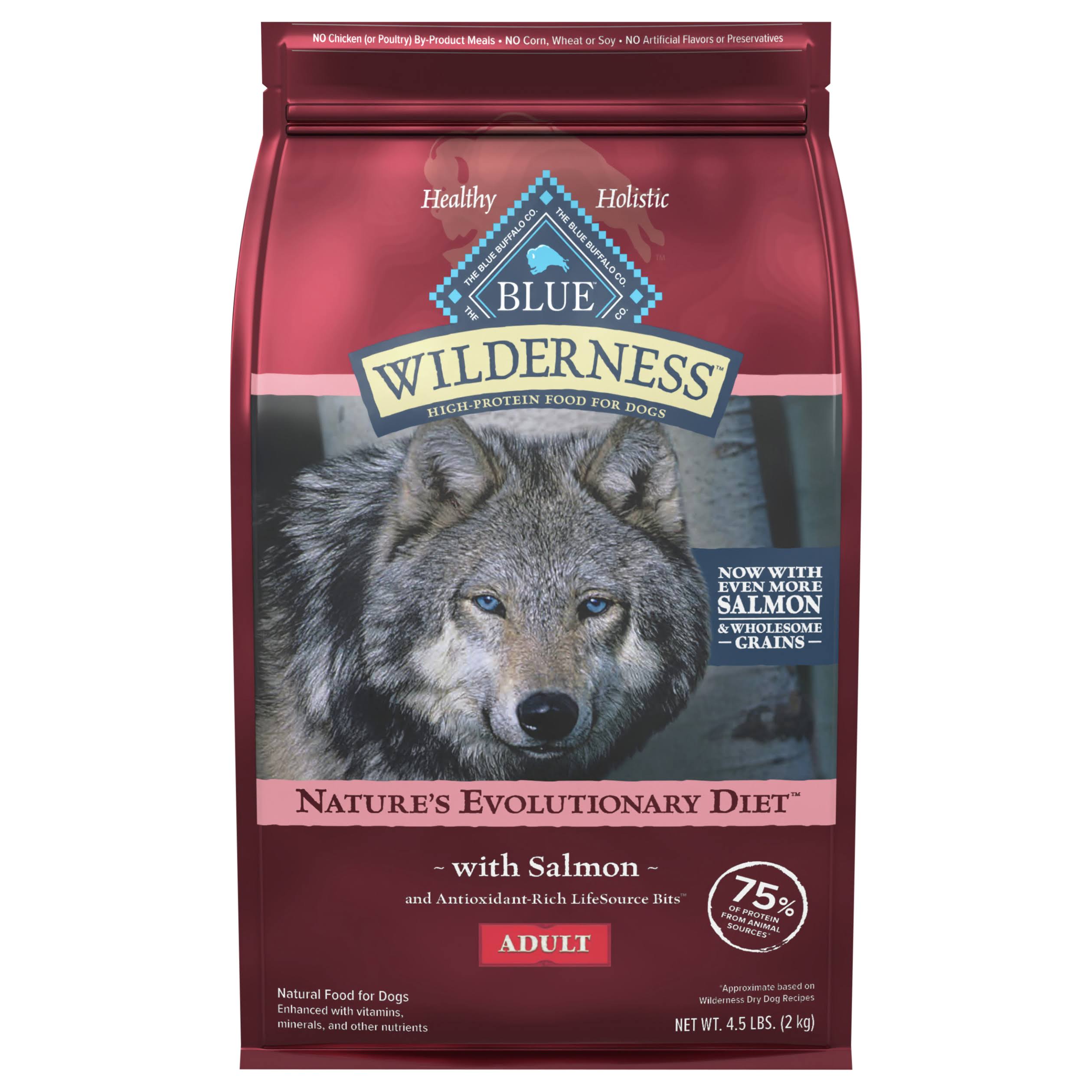 Blue Buffalo Wilderness Nature's Evolutionary Diet With Salmon & Wholesome Grains Adult Recipe Dry Dog Food