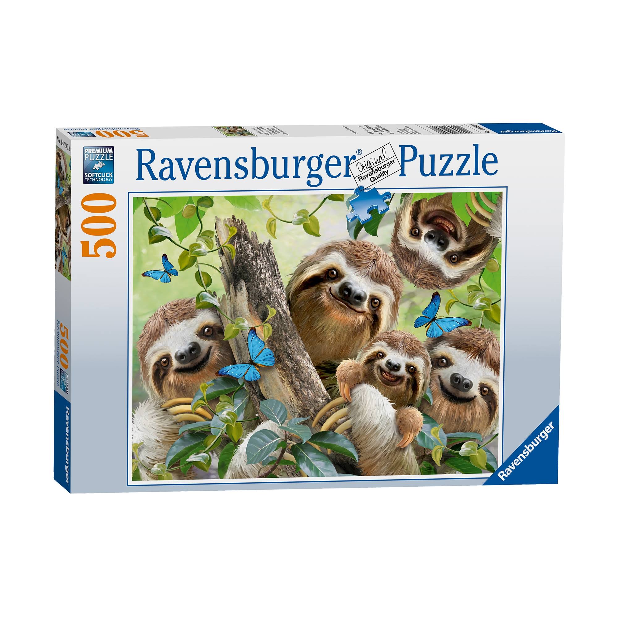 Ravensburger Sloth Selfie 500 Piece Jigsaw Puzzle NEW 