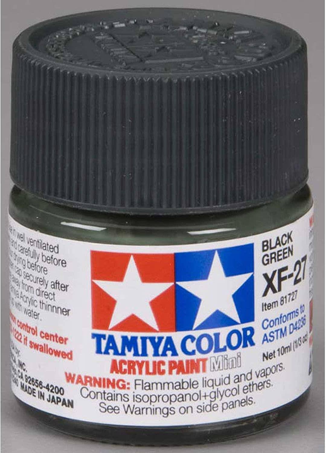 Tamiya Acrylic Mini XF-27 Black Green 1/3 oz 81727