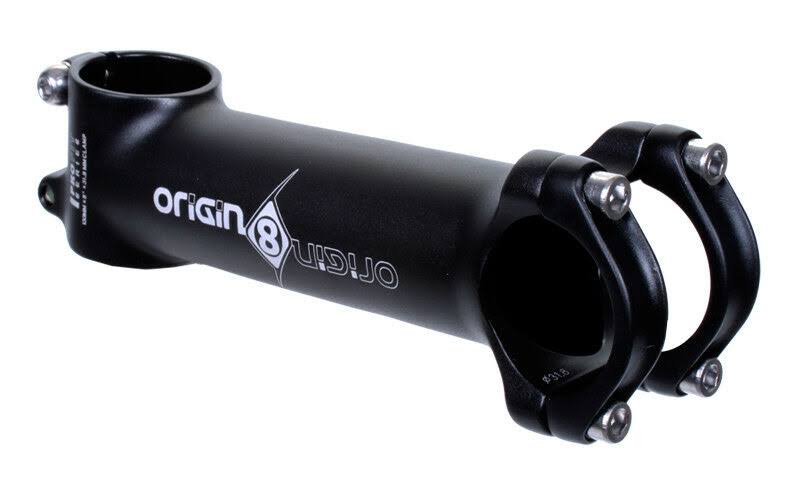 Origin8 Pro Fit Alloy Ergo Stem - Black, 1-1/8in x 25.4mm x 17-Degree x 110mm