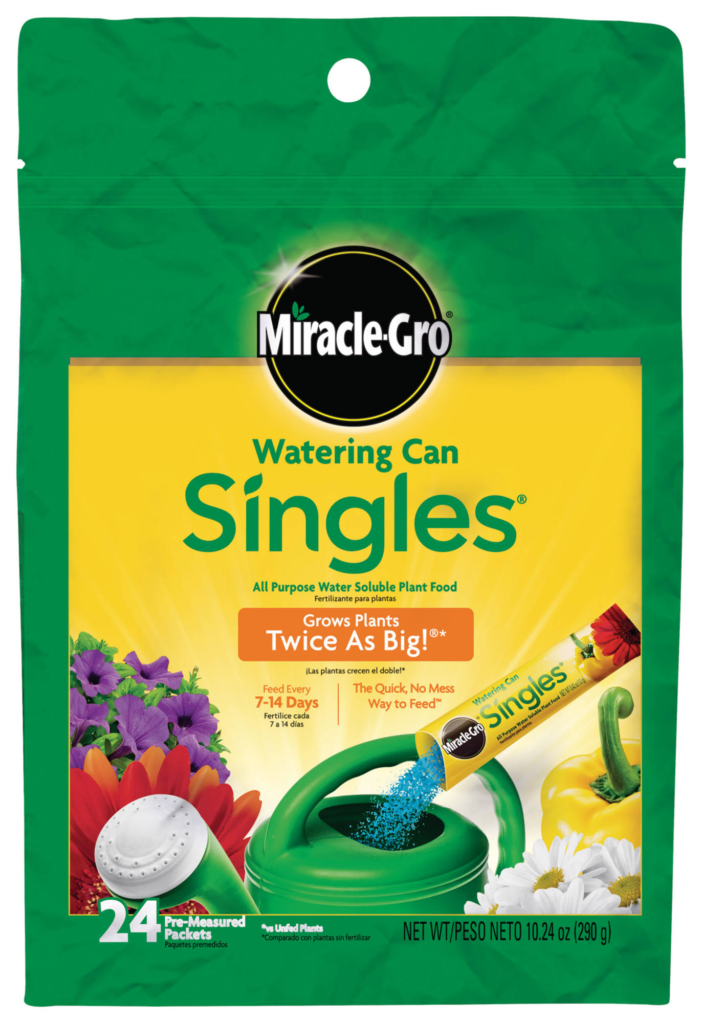 Miracle-Gro Watering Can Singles All Purpose Plant Food - Water-Soluble, 24 Pack