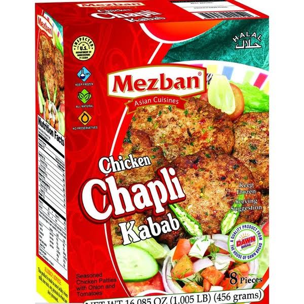 Mezban Chicken Chapli Kabab Patties - 8pc
