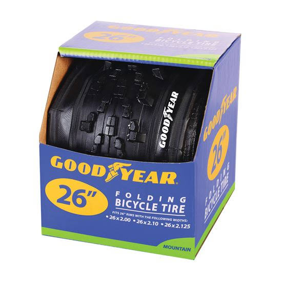 Kent 91059 Folding Mountain Bike Tire, Black, for 26 x 2 to 2.10 to 2-1/8 in Rim 2 Pack