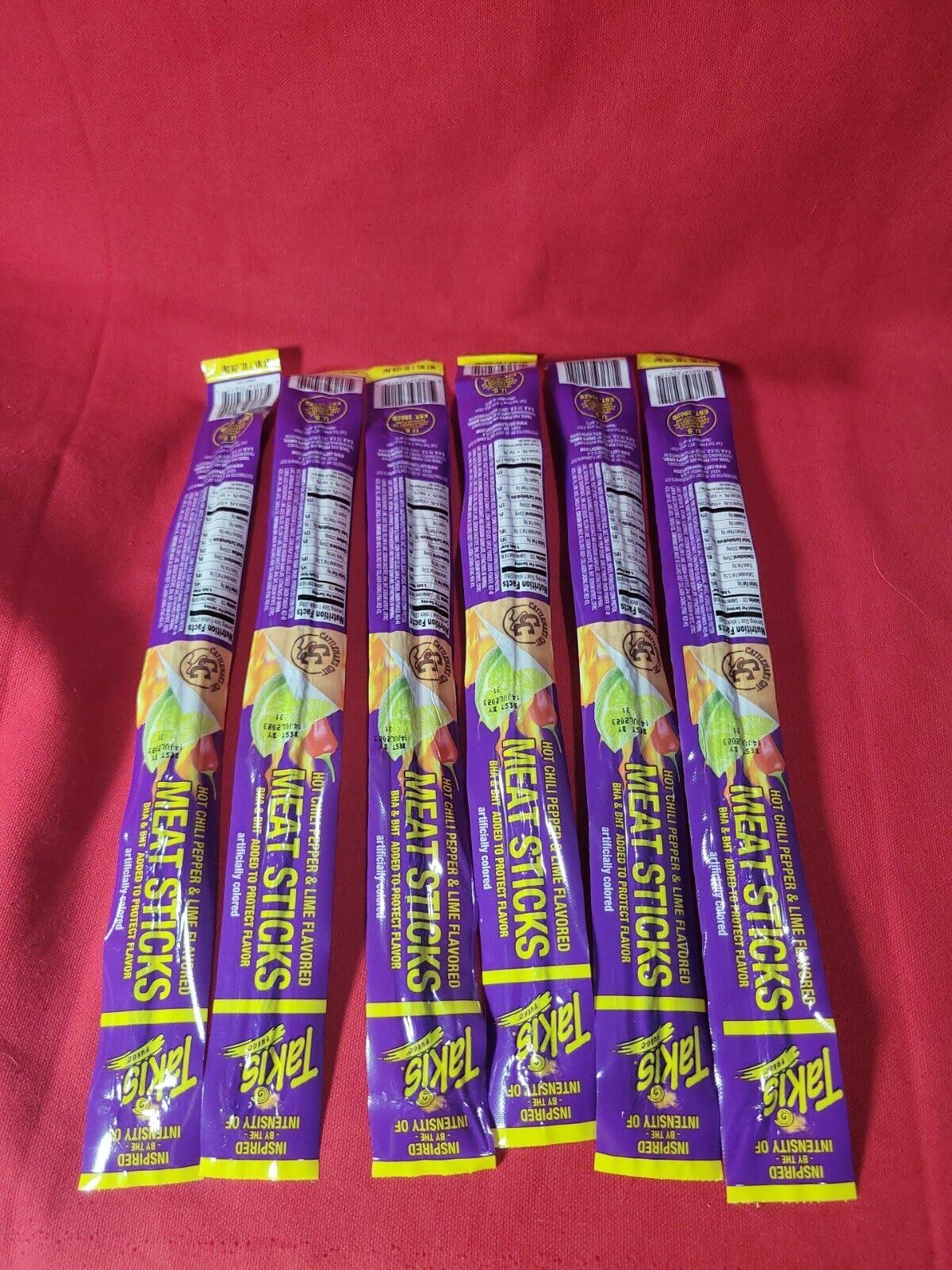 6 x Cattleman's Cut Single Meat Stick New Takis Fuego Limited Edition 1oz Each