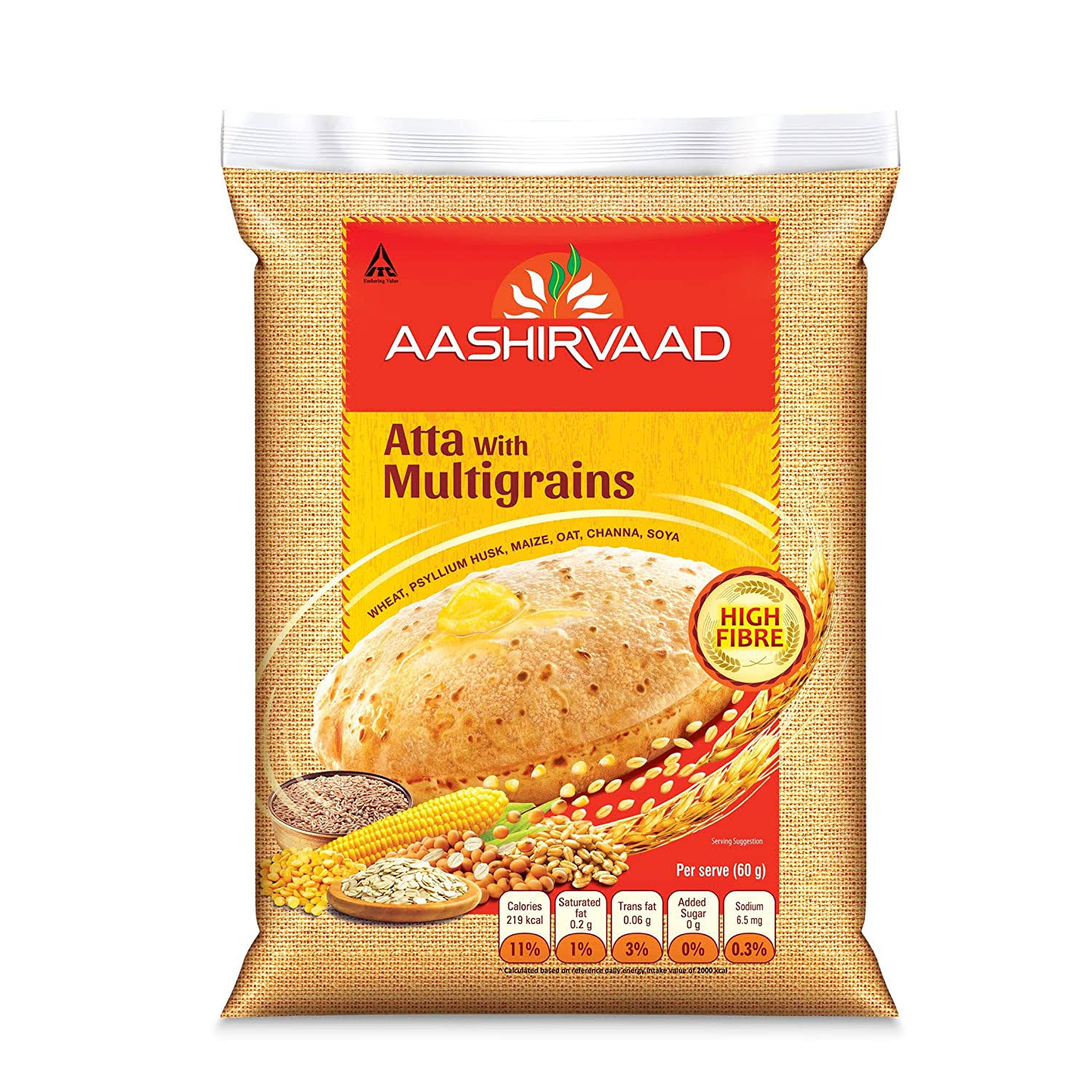 Aashirvaad Atta, Multigrains, 5kg