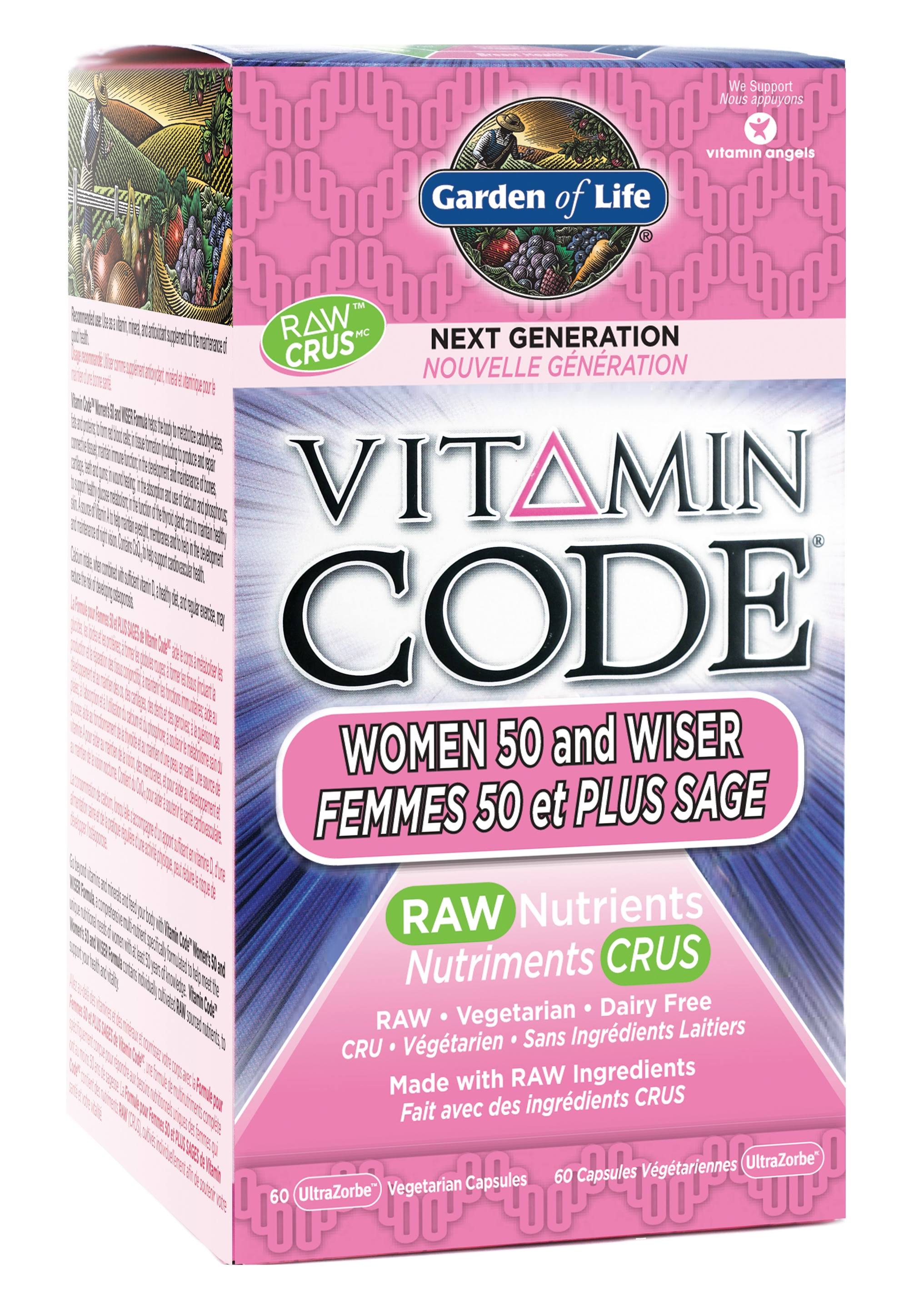 Vitamin Code - Women 50 and Wiser , 60 Vcaps | Garden of Life