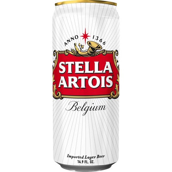 Stella Artois Belgium Lager - 4 Cans, 14.9oz