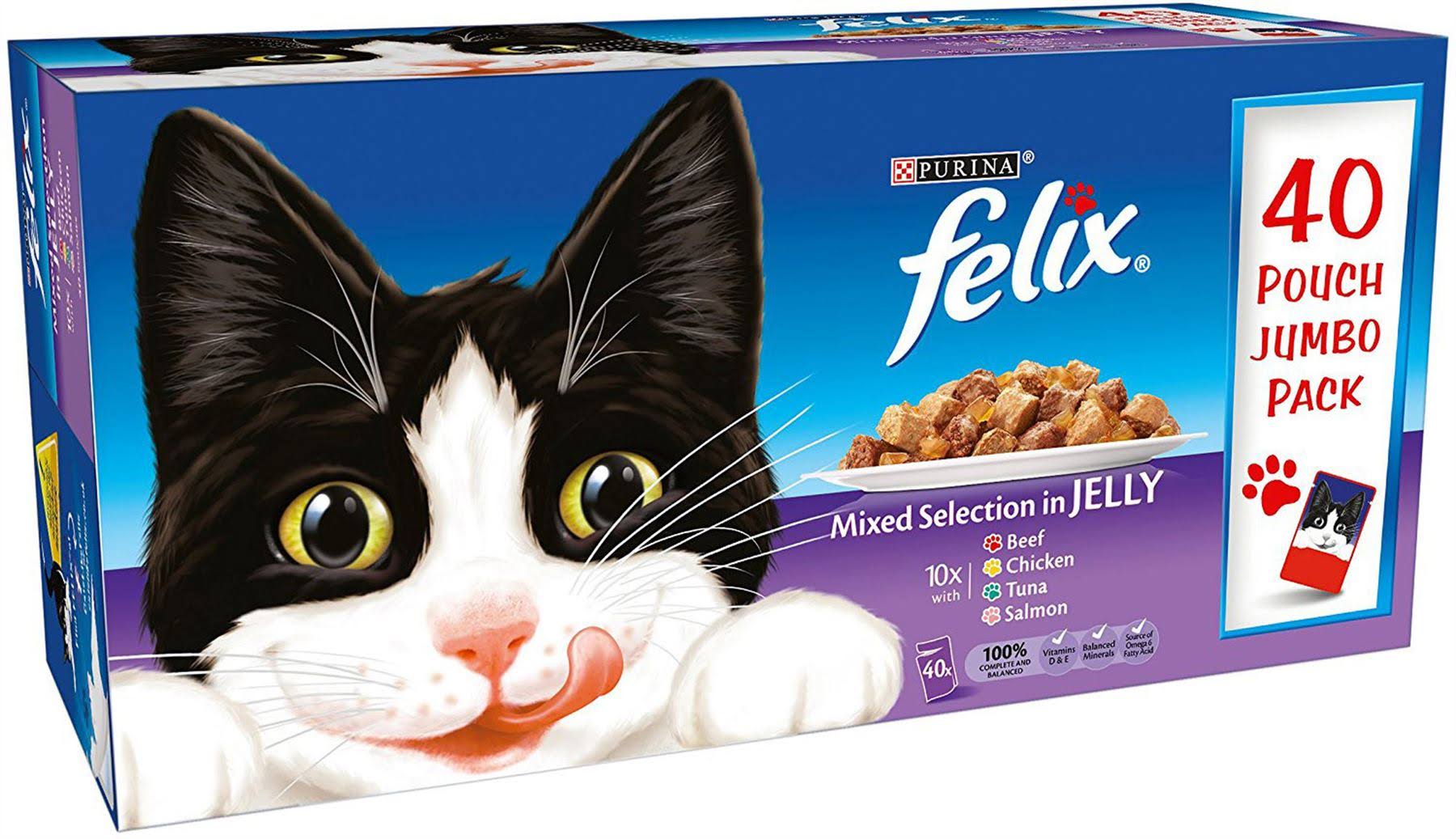 Felix Cat Food Mixed Selection in Jelly - 40ct, 100g