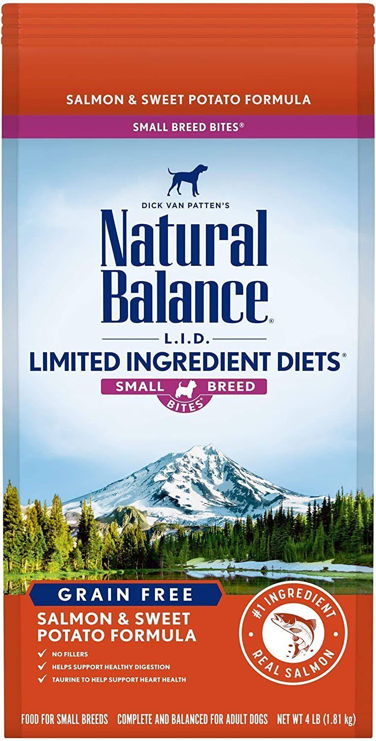 Natural Balance L.I.D. Limited Ingredient Diets Dog Food, Grain Free, Salmon & Sweet Potato Formula, Small Breed Bites - 4 lb