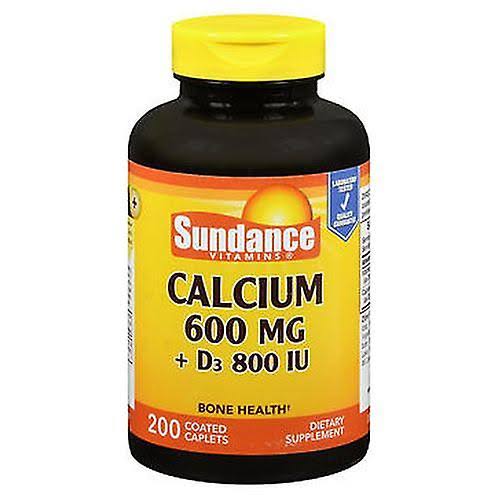 Sundance Calcium Vitamin D3 Coated Caplets - 200ct