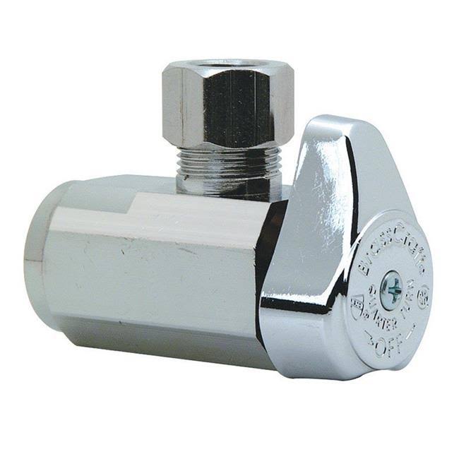 Brass Craft Chrome Angle Stop Valve - 3/8 in