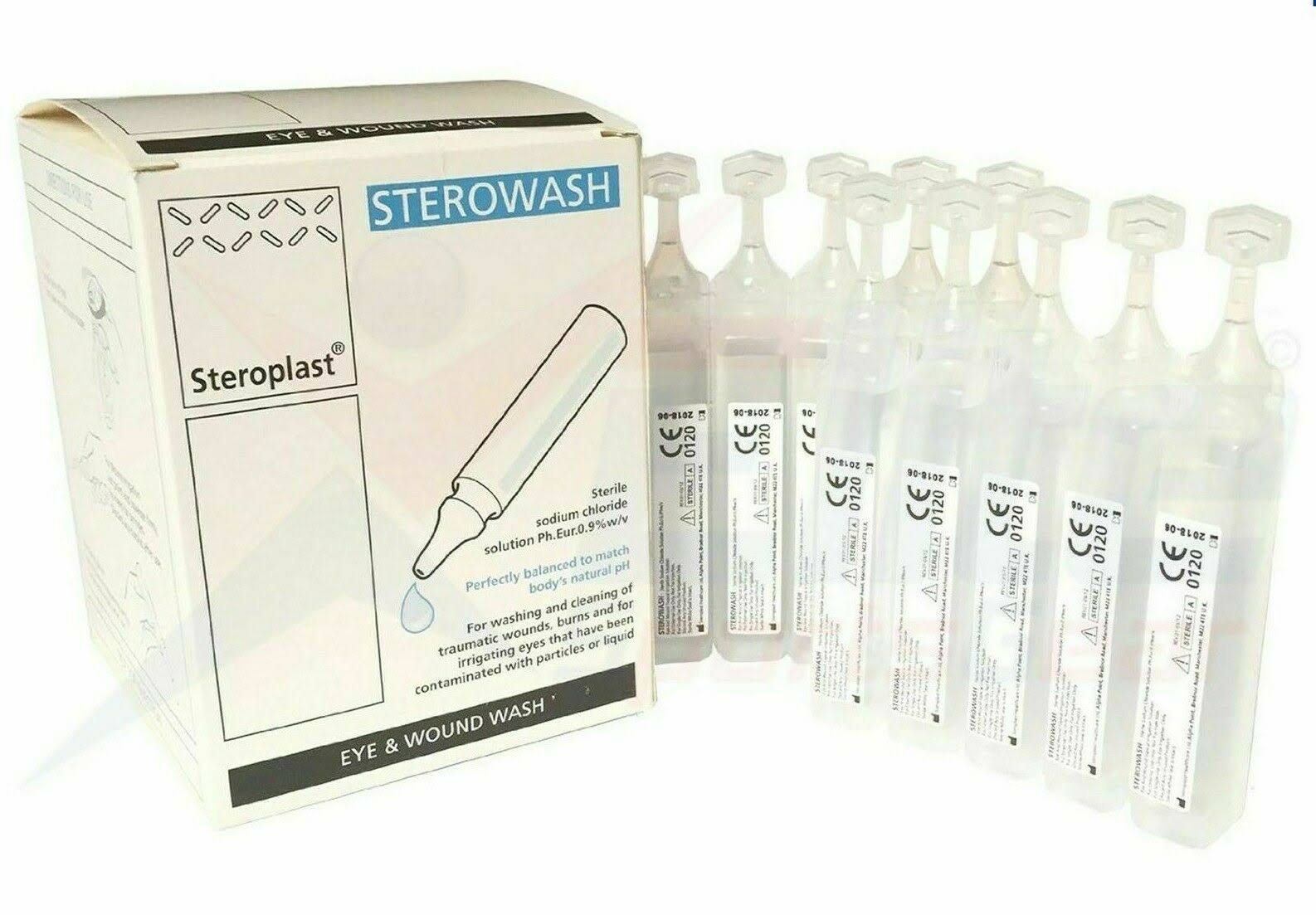 Sterowash Emergency Sterile Eye Wash - 25x20ml Single Sterile Pods