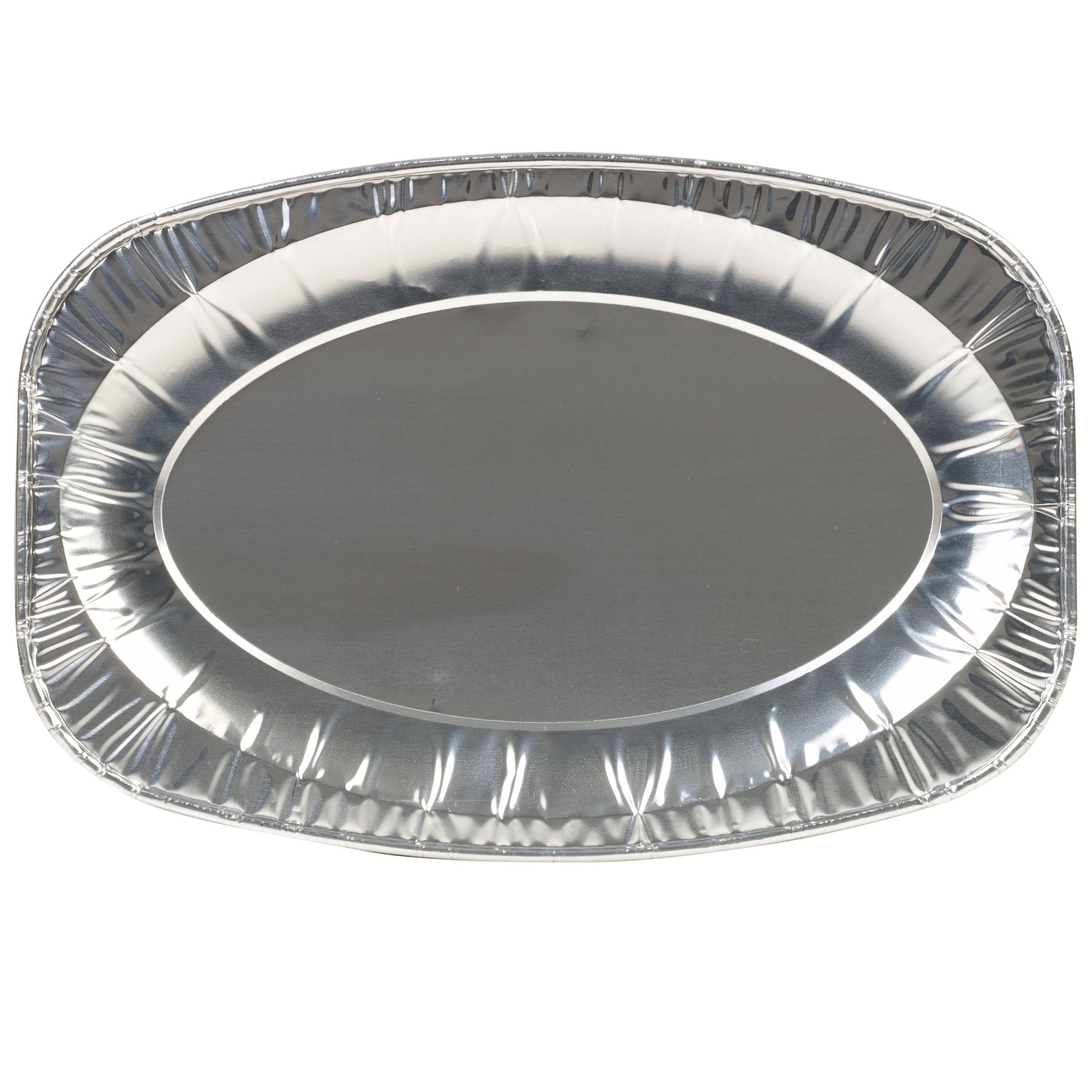 PPS 2 x Aluminium Foil Platter Tray - 36cm x 25cm Disposable Foil Catering Serving Dish
