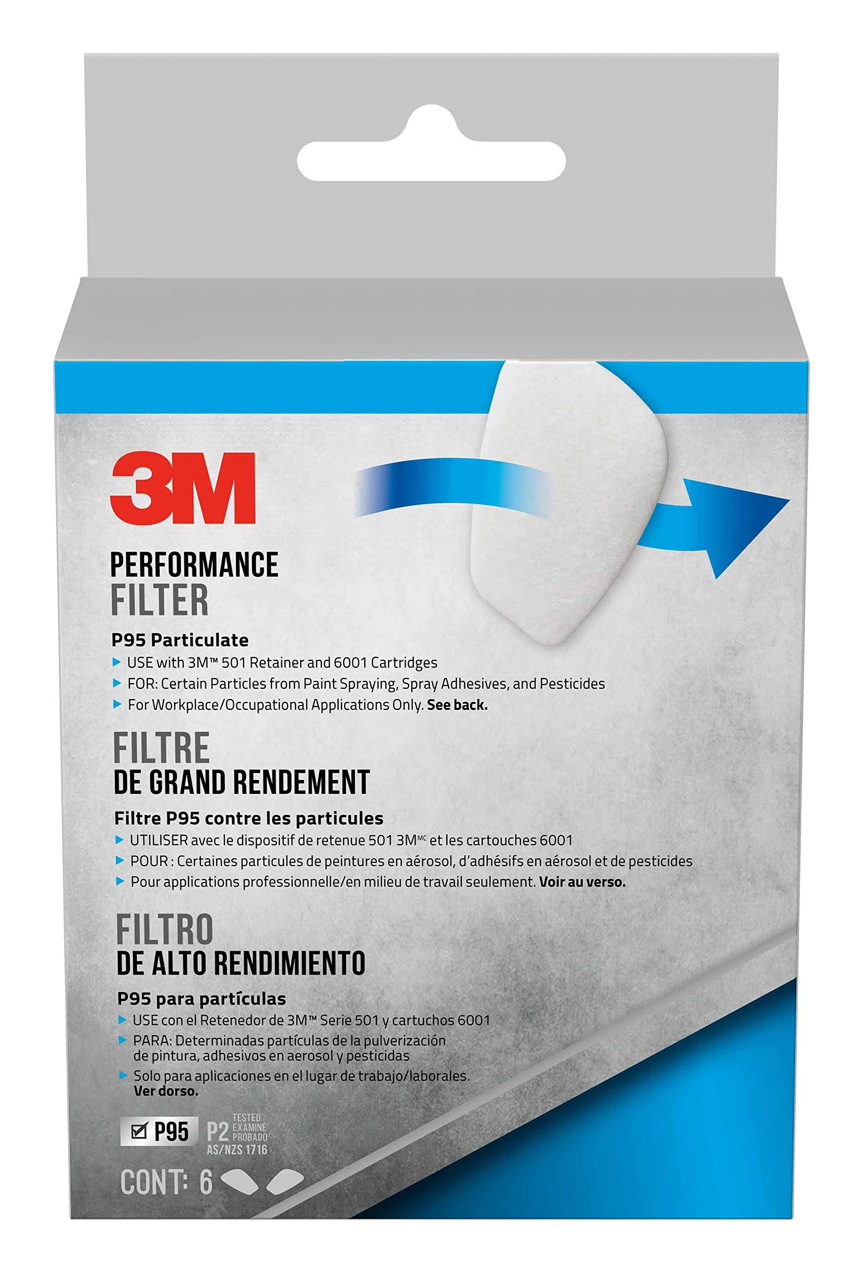 3M P95 Particulate Prefilter - 6 Filters