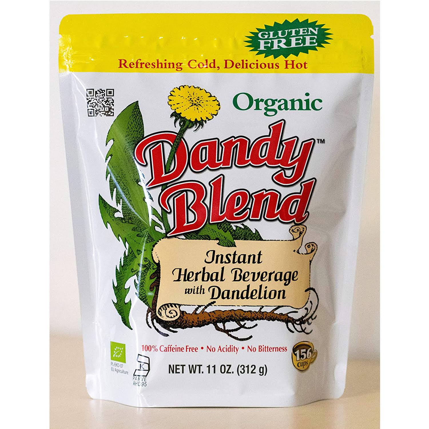 156 Cup Bag of Certified Organic Dandy Blend Instant Herbal Beverage with 11 oz.