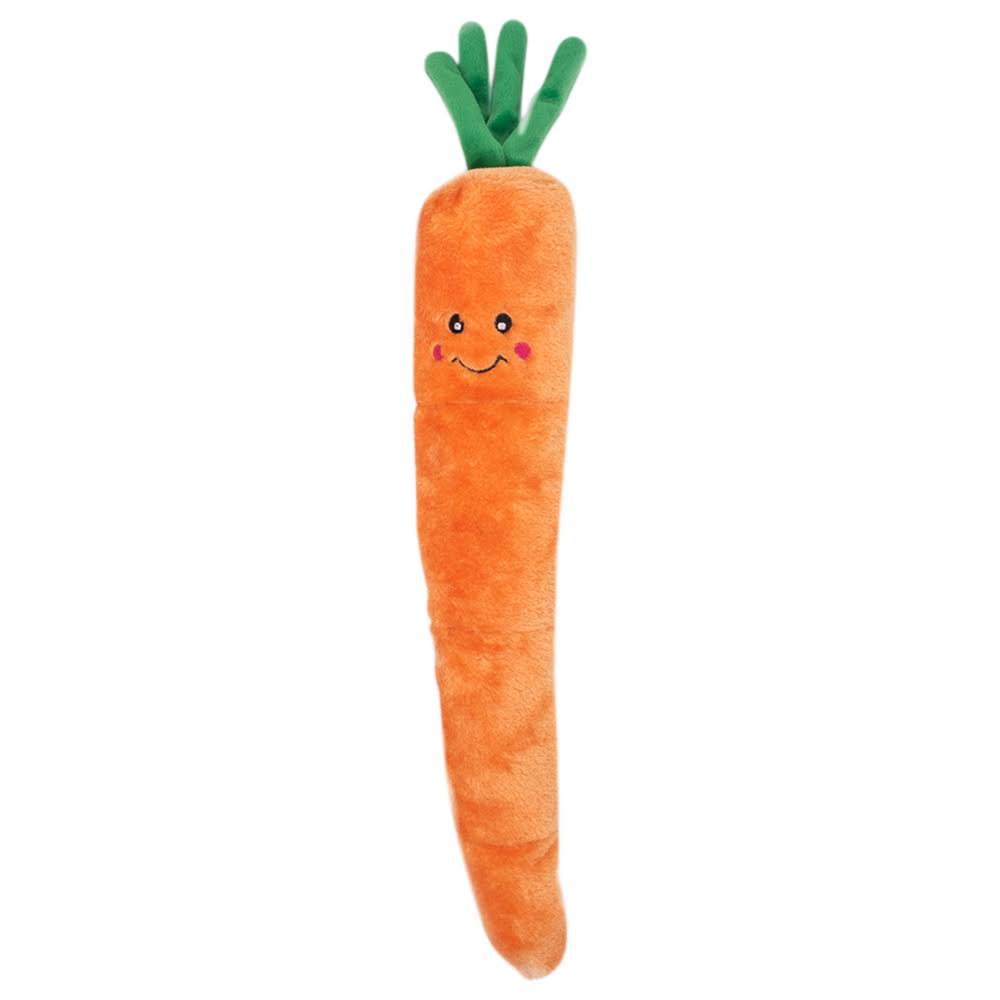 Zippy Paws Plush Squeaky Jigglerz Dog Toy (Carrot)