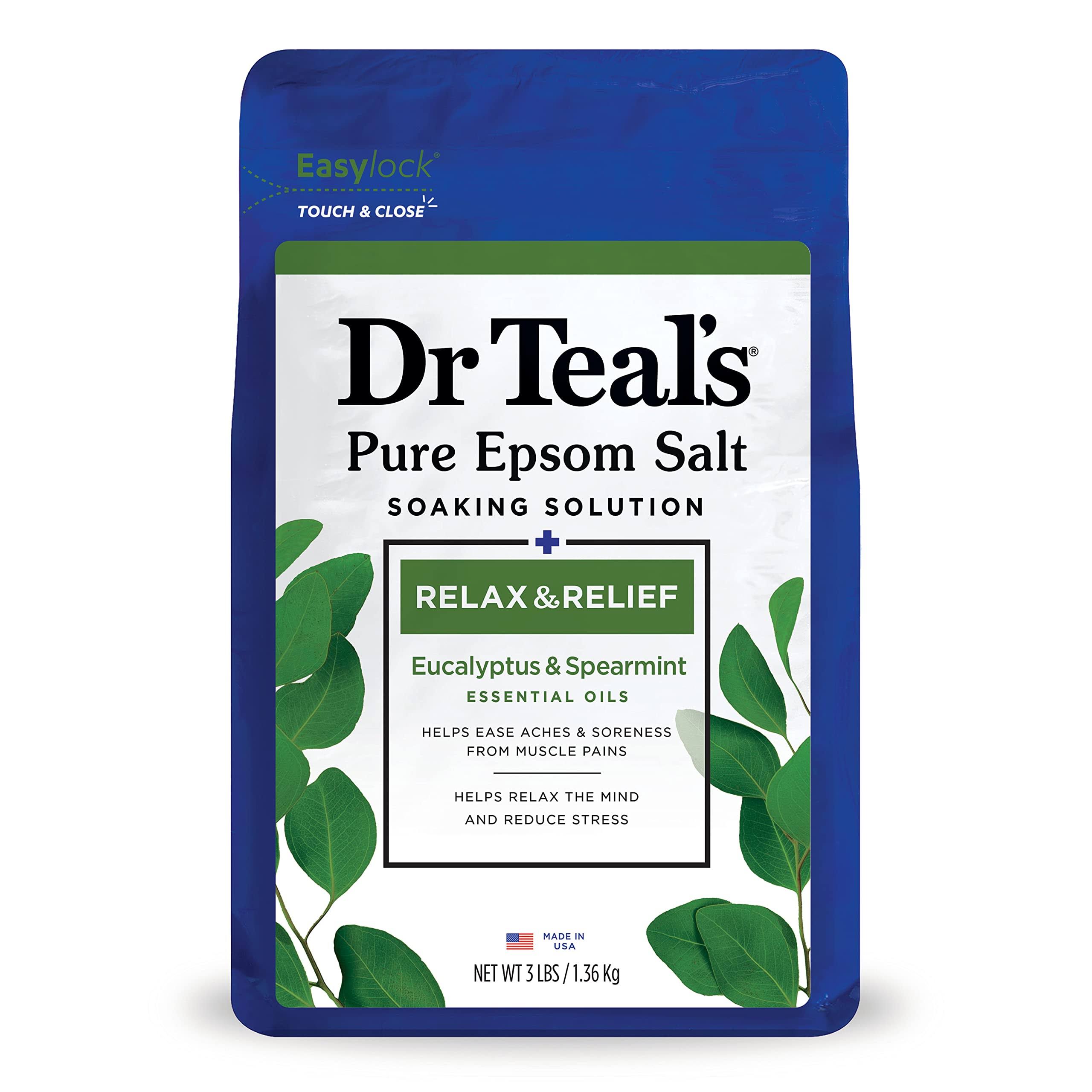 Dr Teal's Pure Epsom Salt Soaking Solution With Eucalyptus & Spearmint - 3lbs