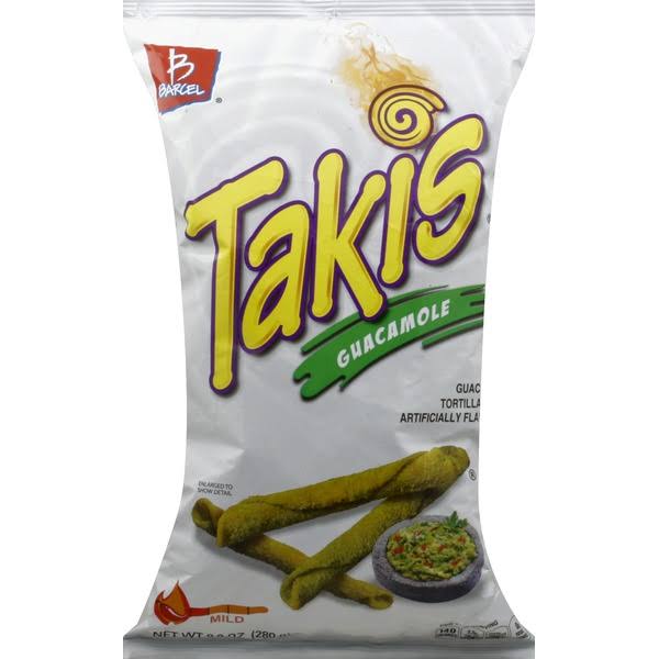Barcel Takis - Crunchy Rolled Tortilla Chips - Guacamole Flavor, 9oz