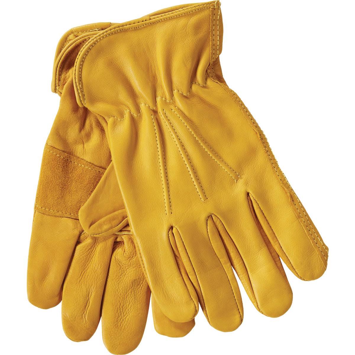 Hugo Boss Boss B81001-XL Cowhide Leather Driver Work Gloves, Yellow, Extra Large