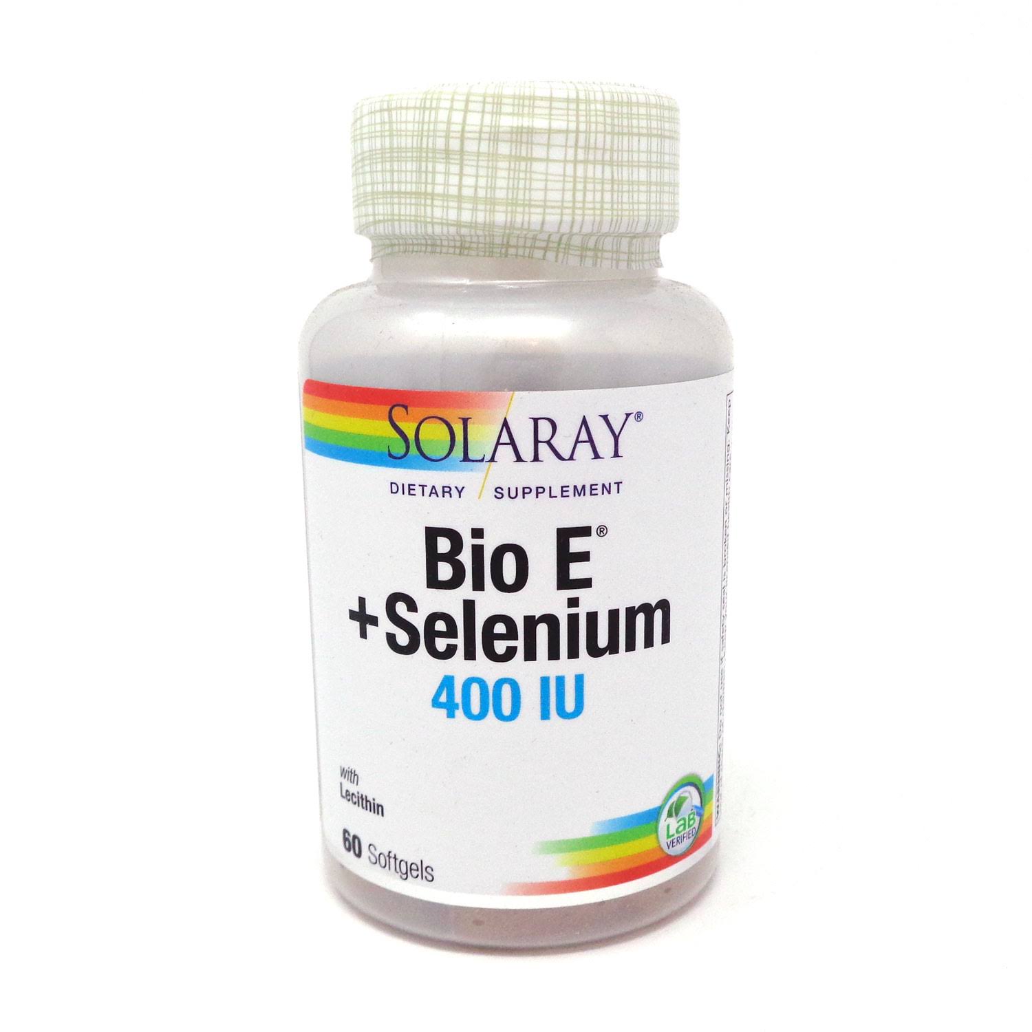 Solaray Bio E With Selenium Dietary Supplement - 60 Softgels