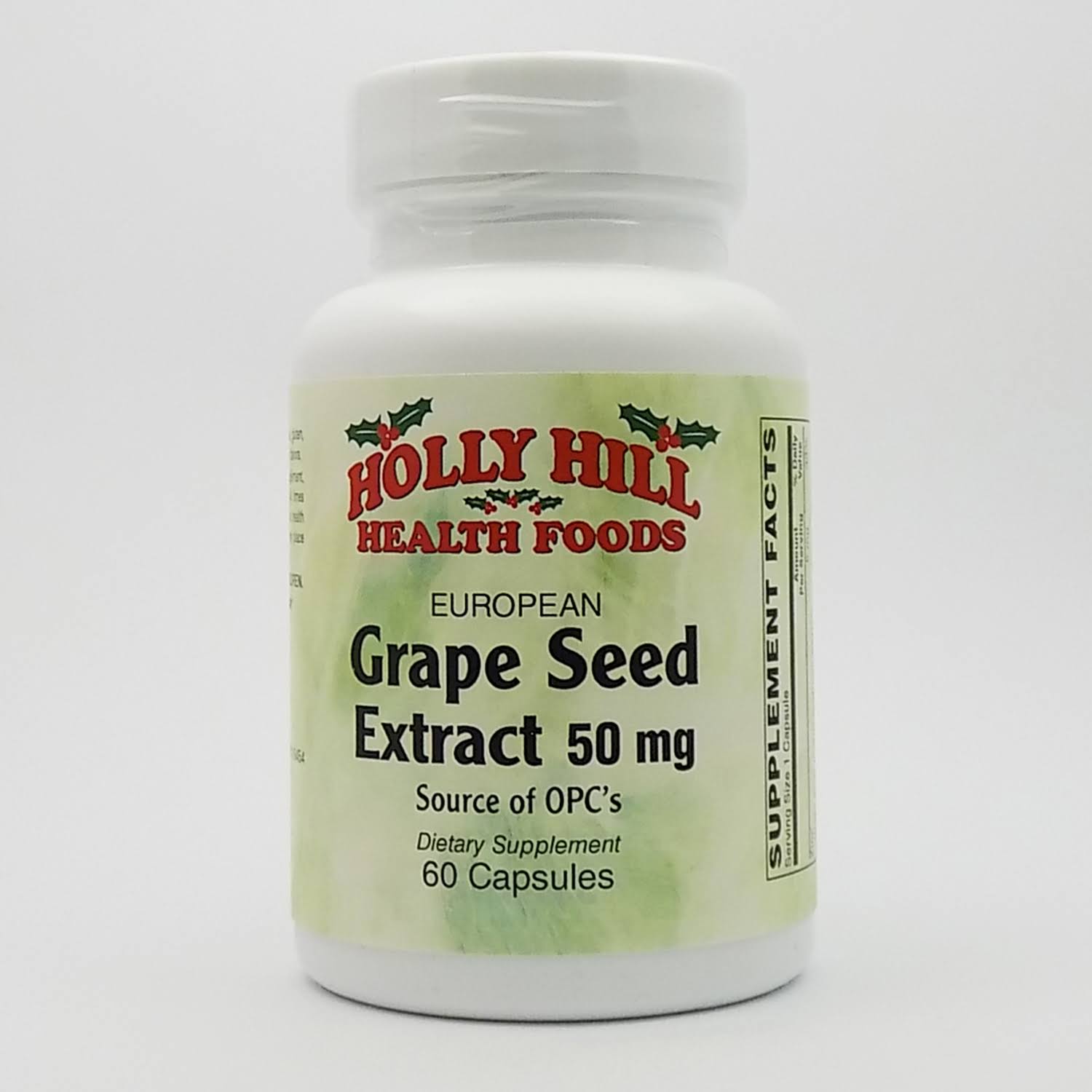 Holly Hill Health Foods, European Grape Seed Extract 50 mg, 60 Capsules