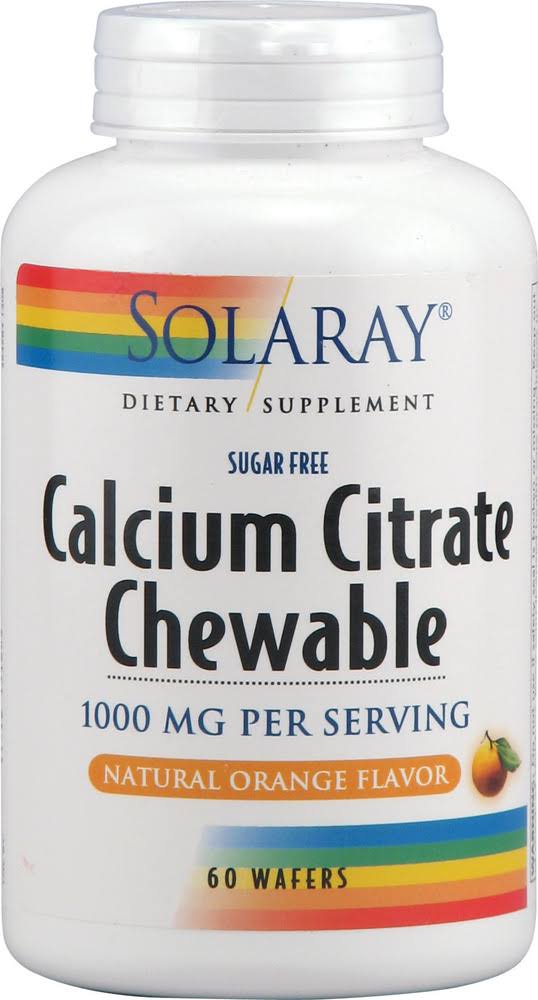 Solaray Calcium Citrate Chewable Dietary Supplement - Orange, 60ct