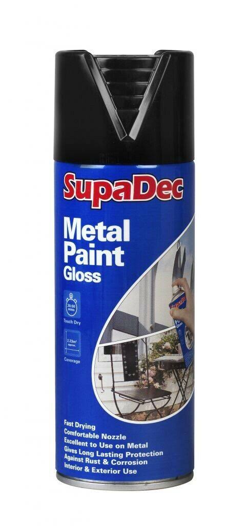 Supadec 971 Metal Paint Gloss - Black, 400ml