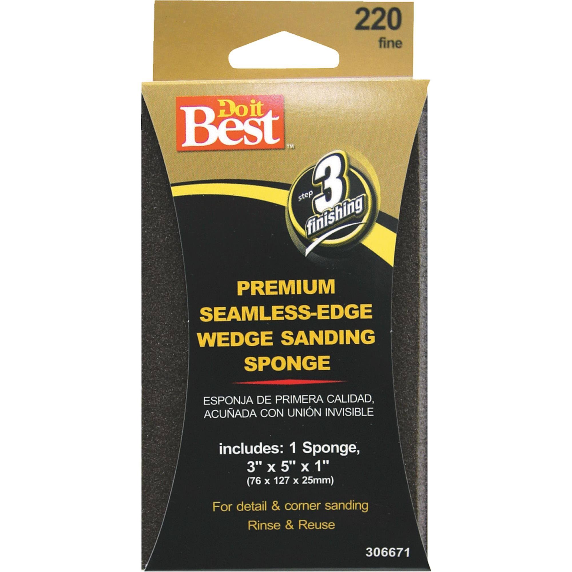 Do It Best Seamless-Edge Wedge Sanding Sponge - 1 Sponge