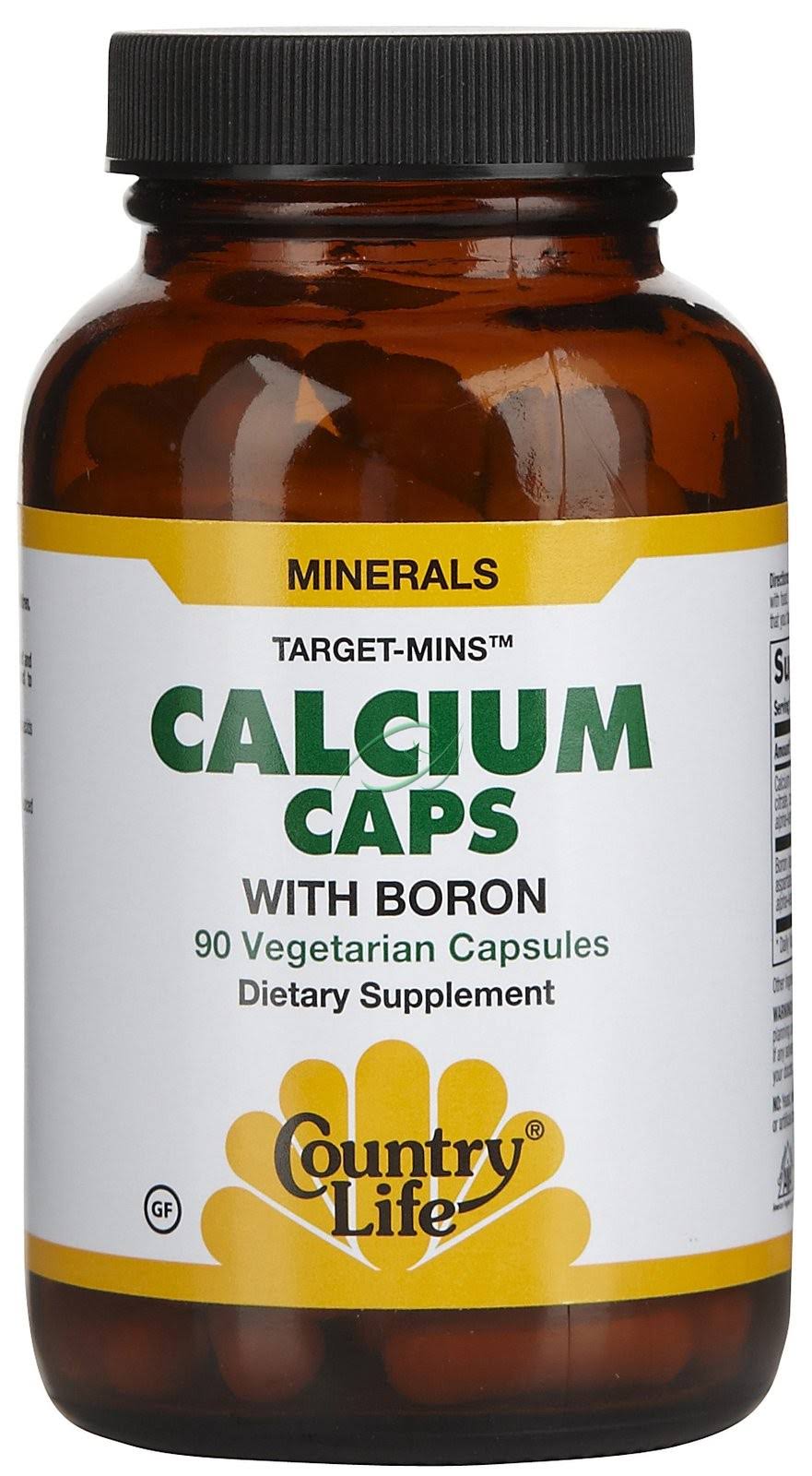 Country Life Calcium Caps With Boron Dietary Supplement - 90 Capsules
