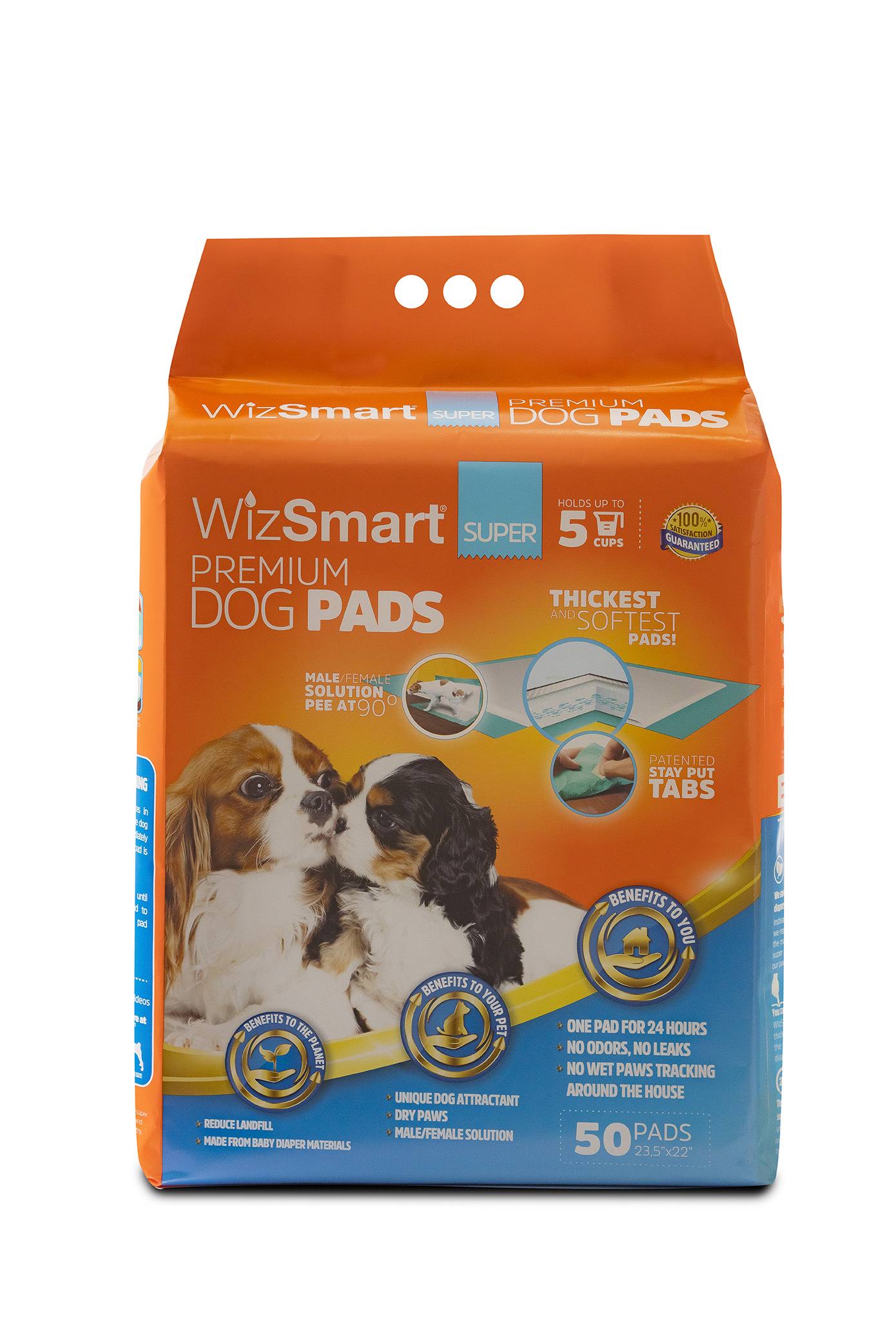 WizSmart Super All Day Dry Premium Dog Pads - 50 Count