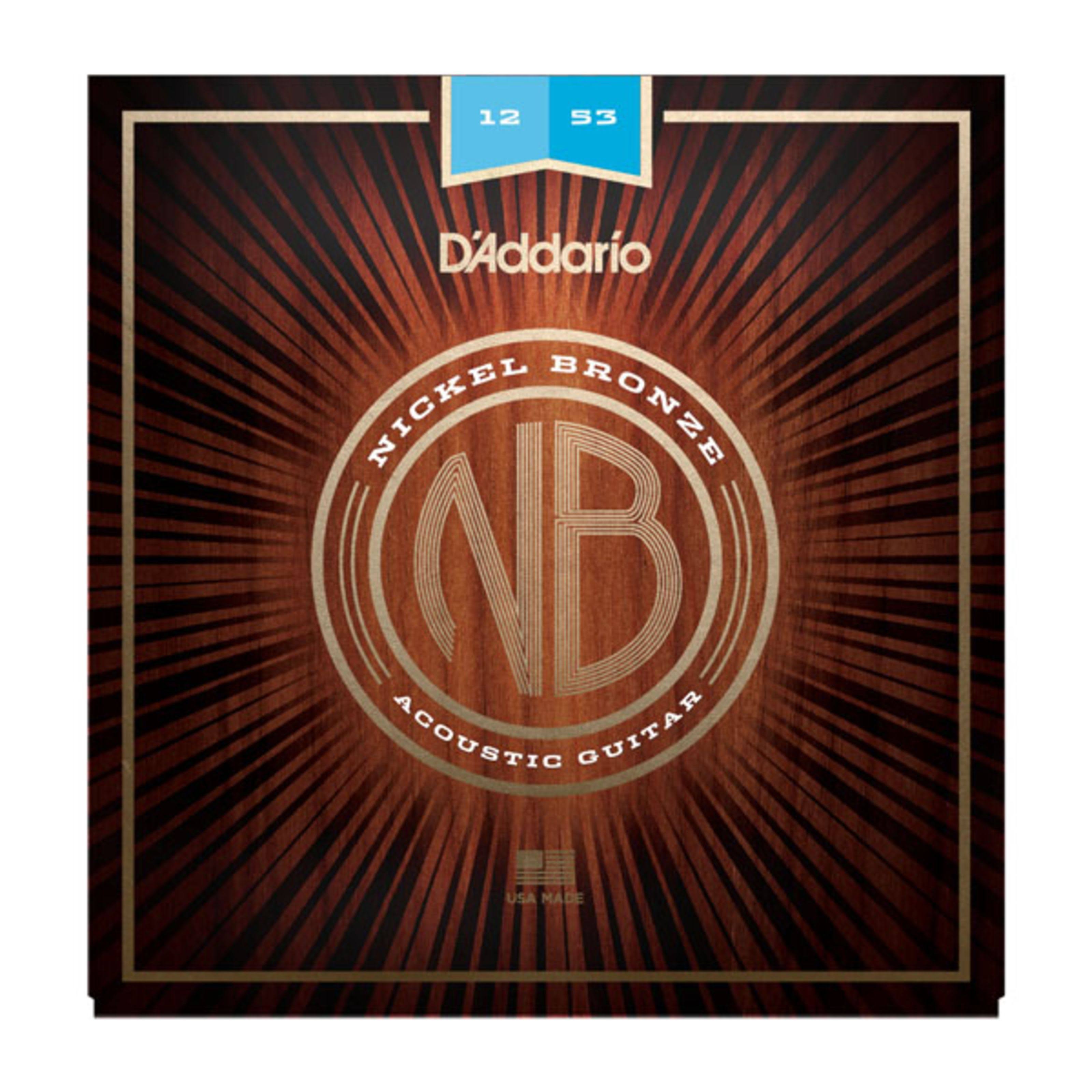 D'Addario Nickel Bronze Acoustic Guitar Strings - Light