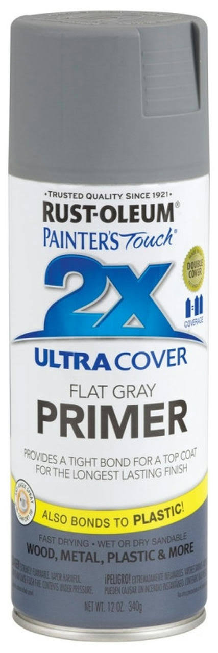 Rust-Oleum Painter's Touch 2x Primer - Flat Gray, 12oz
