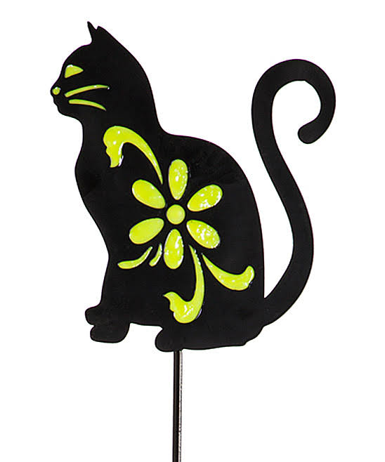 Evergreen Glowing Cat Garden Stake One-Size