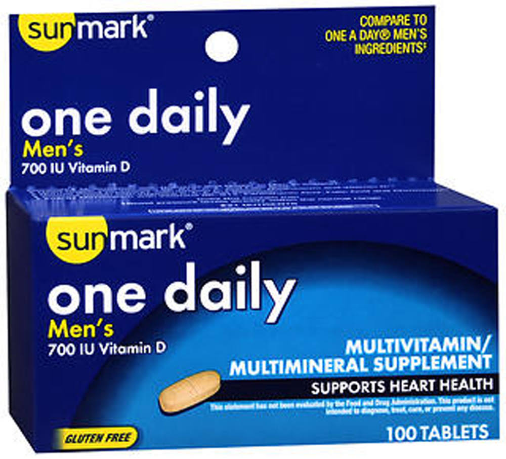 Sunmark One Daily Men's 700 IU Vitamin D Tablets - 100 Ct