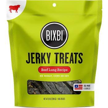 BIXBI Jerky Treats Beef Lung Recipe Dog Treats - 10 oz. Bag