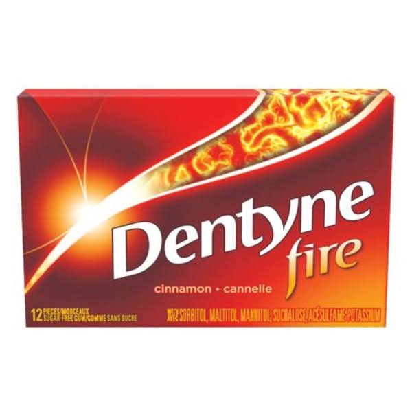 Dentyne Fire Chewing Gum - Cinnamon, 12ct