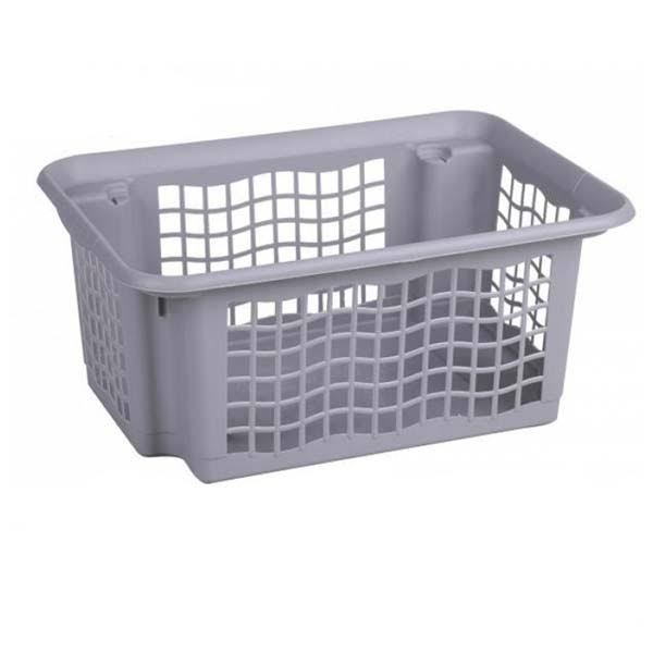 Grey Stackable Storage Basket - 36cm