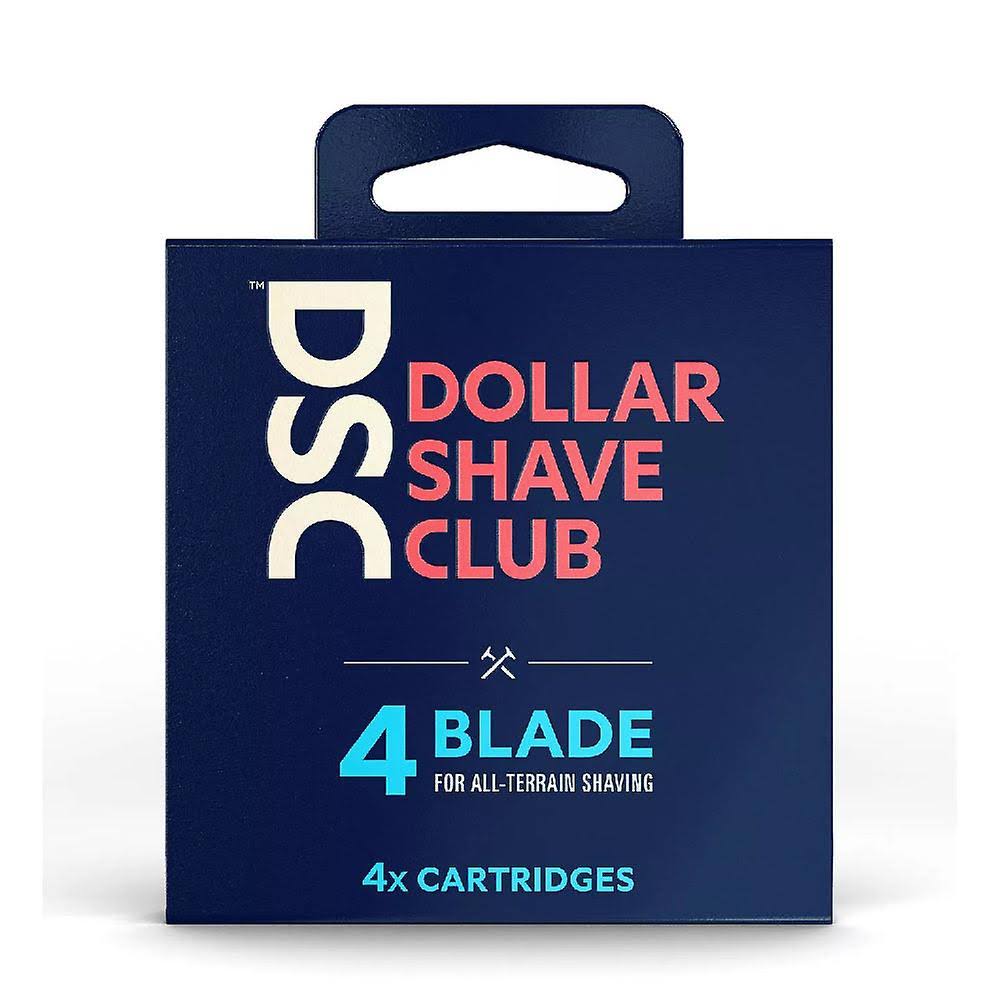 Dollar shave club 4-blade razor refill cartridges, 4 count