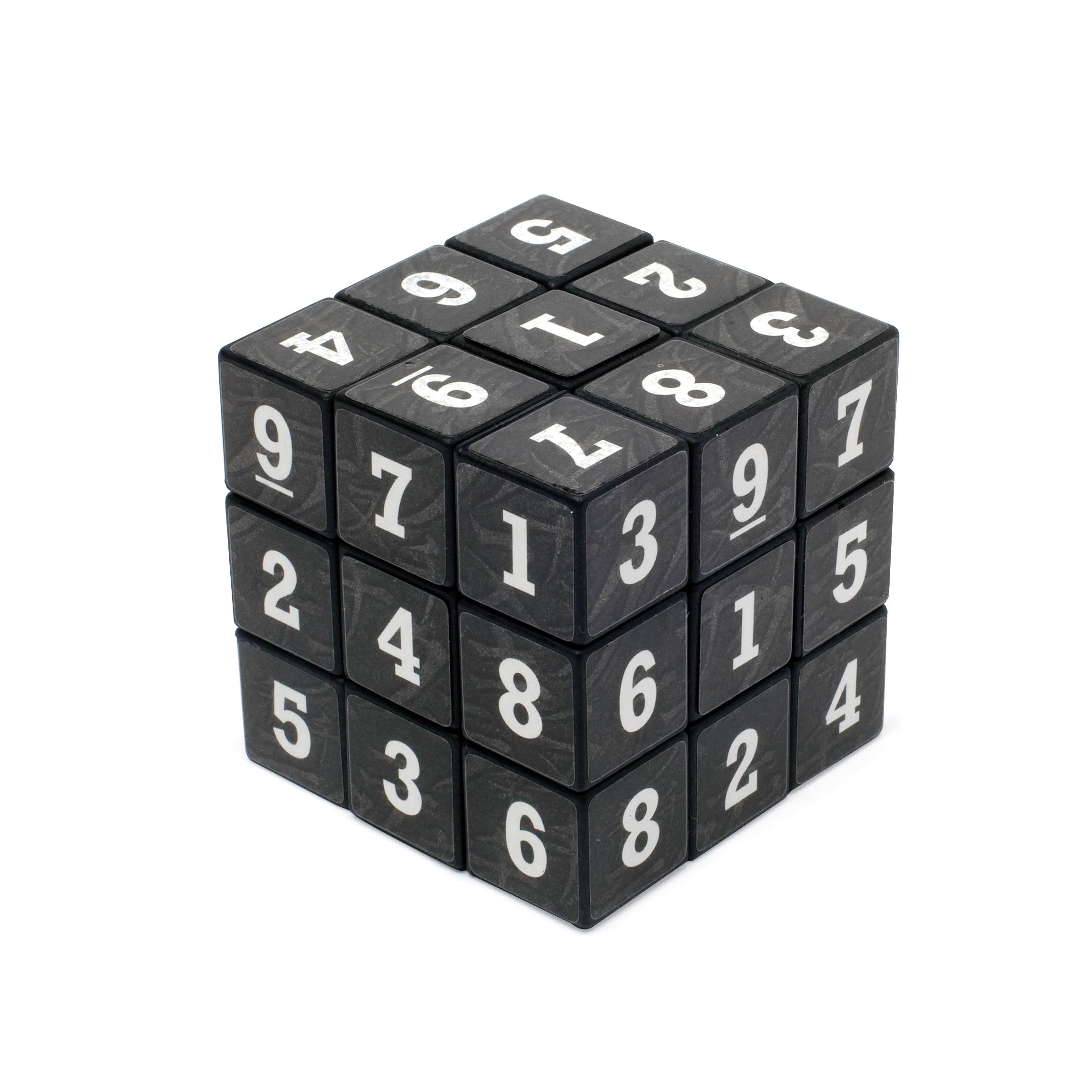Sudoku Puzzle Number Cube - Black