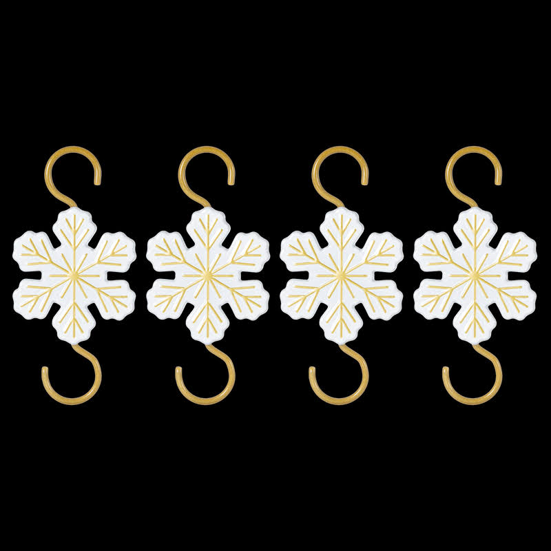 2021 Hallmark Pack of 4 Miniature Snowflake Metal Ornament Hooks