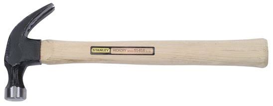 Stanley Nail Hammer - Hickory Handle, Curved Claw