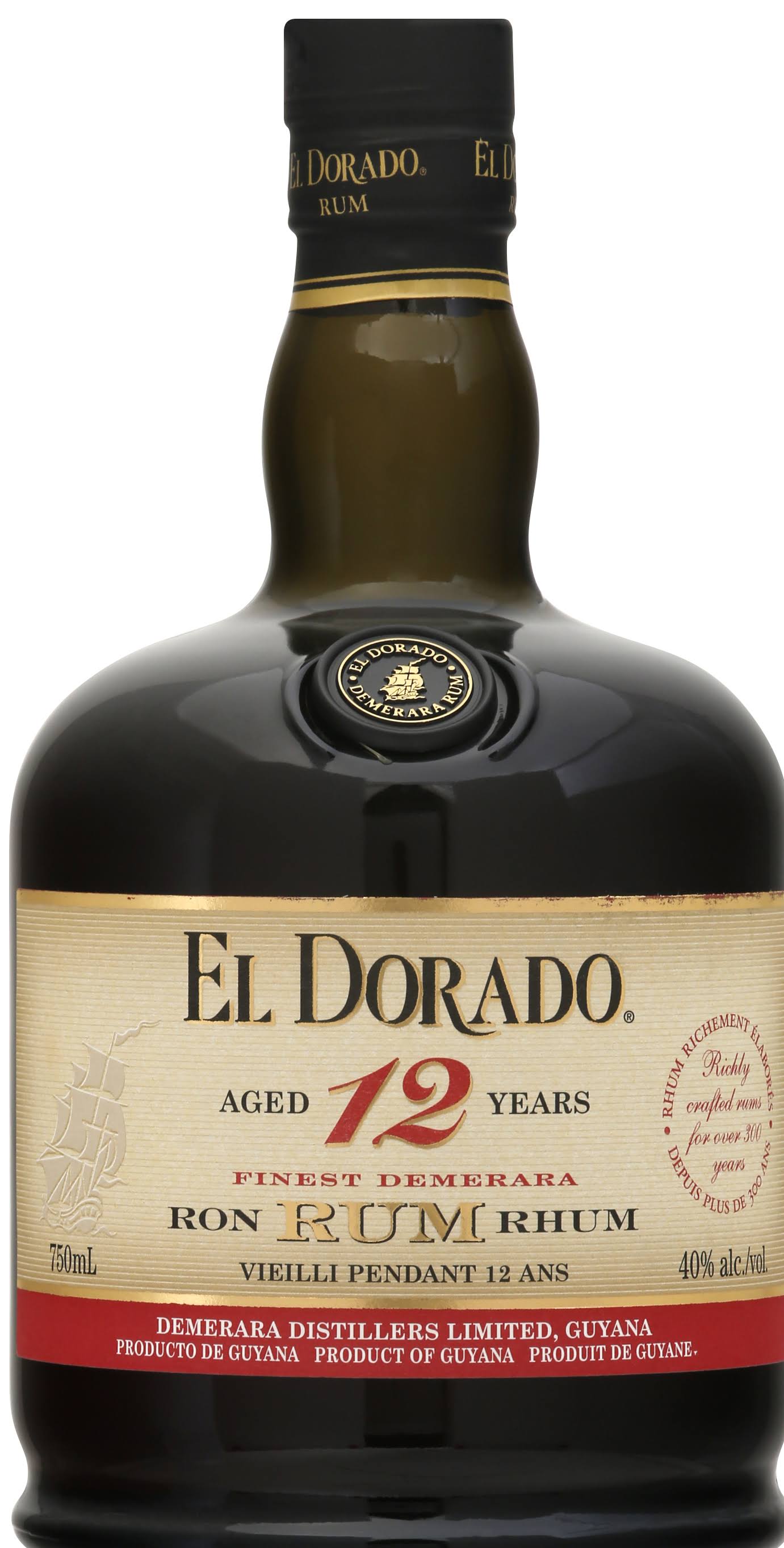 El Dorado 12-Year Old Guyana Rum - 750ml