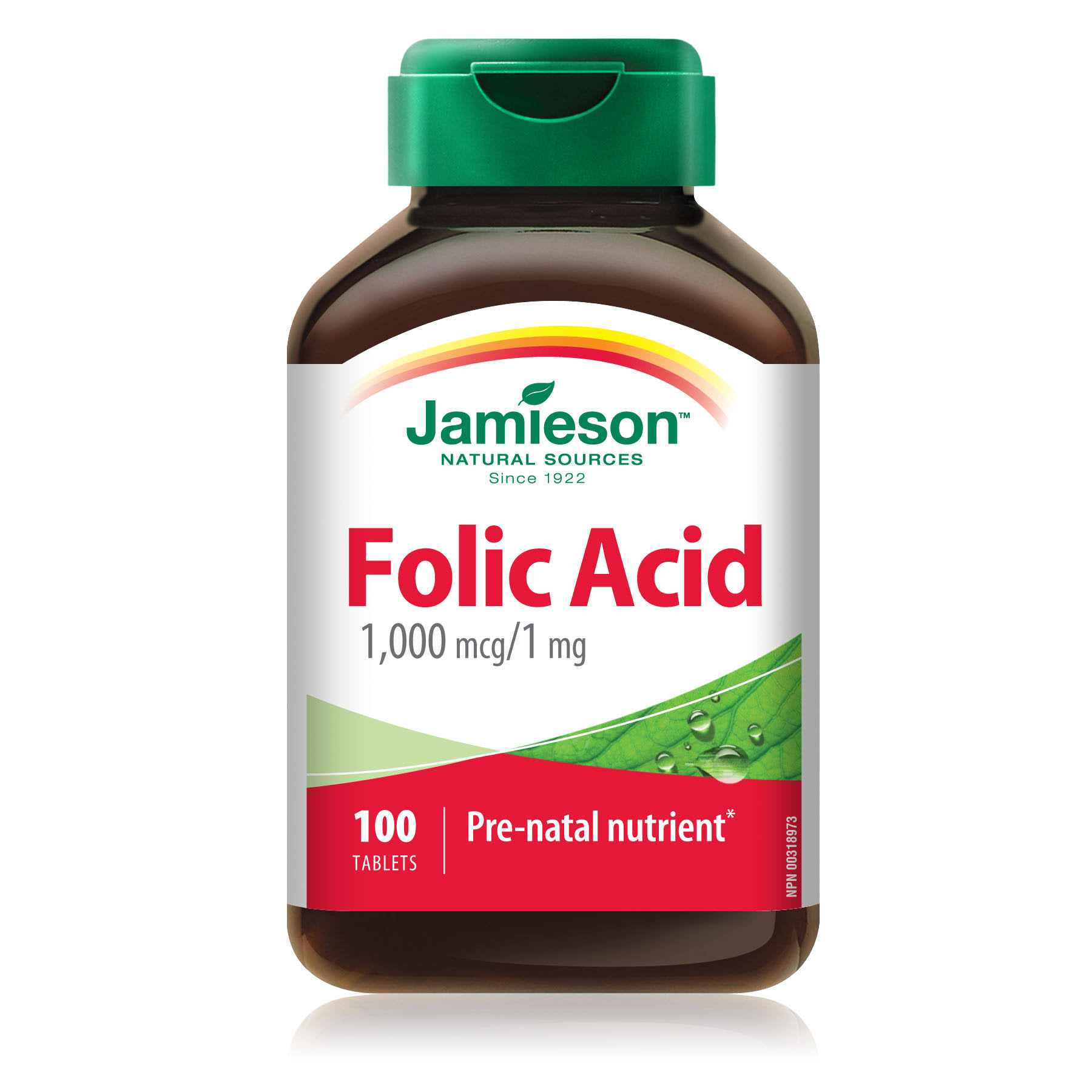 Jamieson Folic Acid - 1mg, 100 tablets